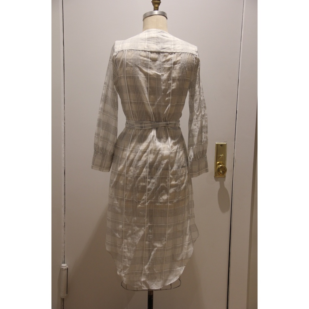 Checked tunic with tie belt - Picture 4 of 4